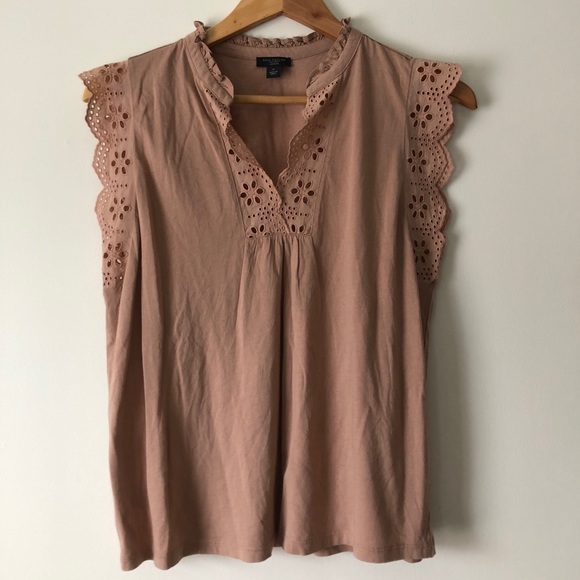 Ann Taylor Factory Tops - Ann Taylor Sleeveless Blouse, Small-Petite